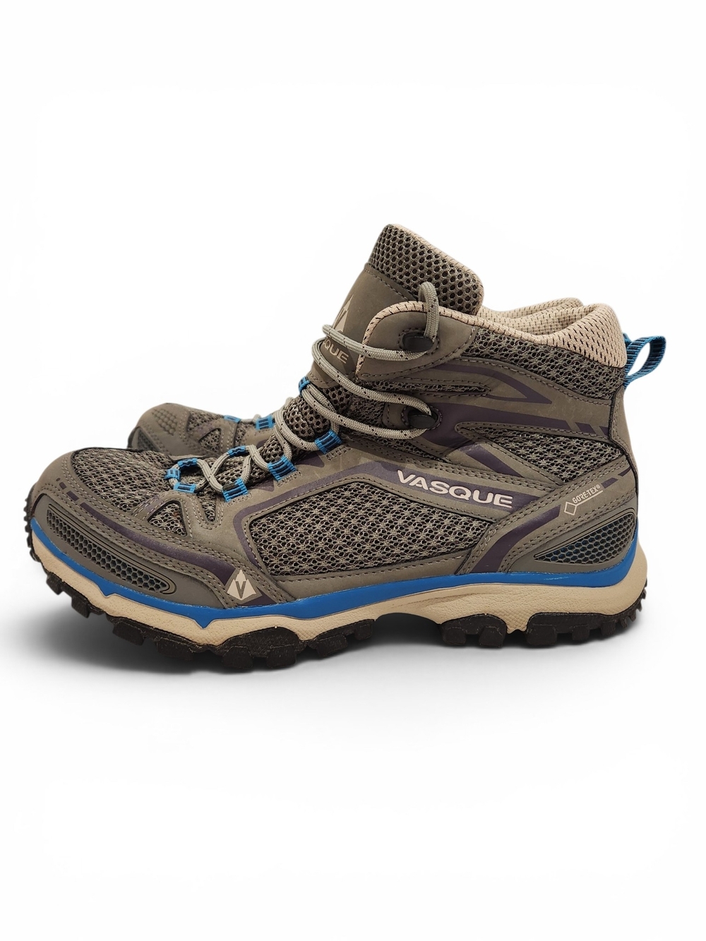 Vasque Taupe and Blue Women's Trail Boots Size 10.5